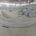 晋中 芝麻白异形坐凳，自然面光面弧形加工