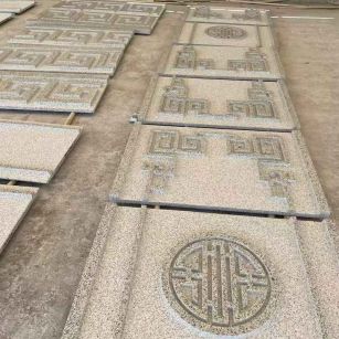 晋中 白麻花岗岩外墙立面雕刻板