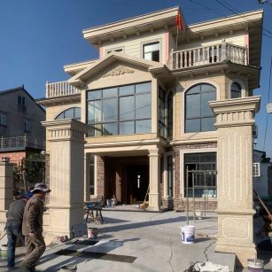 晋中 黄金麻花岗岩荔枝面别墅外墙干挂私家专属