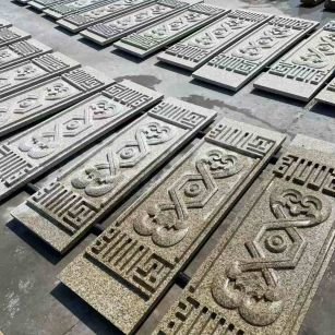 晋中 黄金麻花岗岩外墙雕刻板