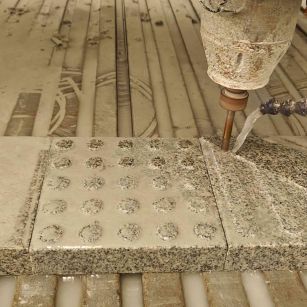 晋中 芝麻白花岗岩石材盲人石、盲道石、盲点石