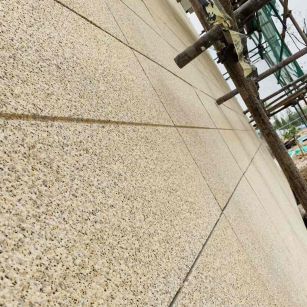 晋中 黄金麻花岗岩荔枝面外墙干挂石材效果示例