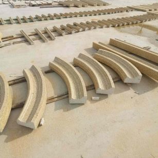 晋中 黄金麻花岗岩别墅线条