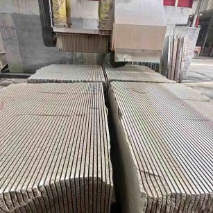 晋中 车间生产日常，黄金麻白麻花岗岩