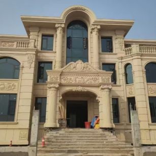 晋中 黄金麻花岗岩别墅外墙干挂