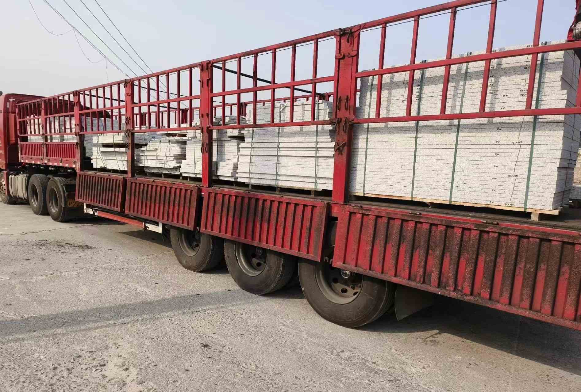 晋中 白麻荔枝面外墙干挂，工厂装车日常