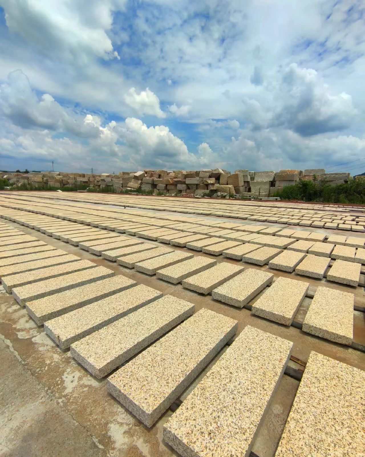 晋中 黄金麻花岗岩荔枝面地铺石防护中