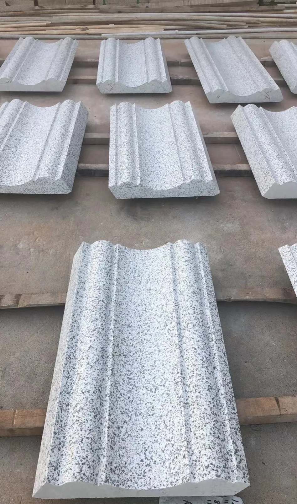 晋中 白麻花岗岩光面别墅线条