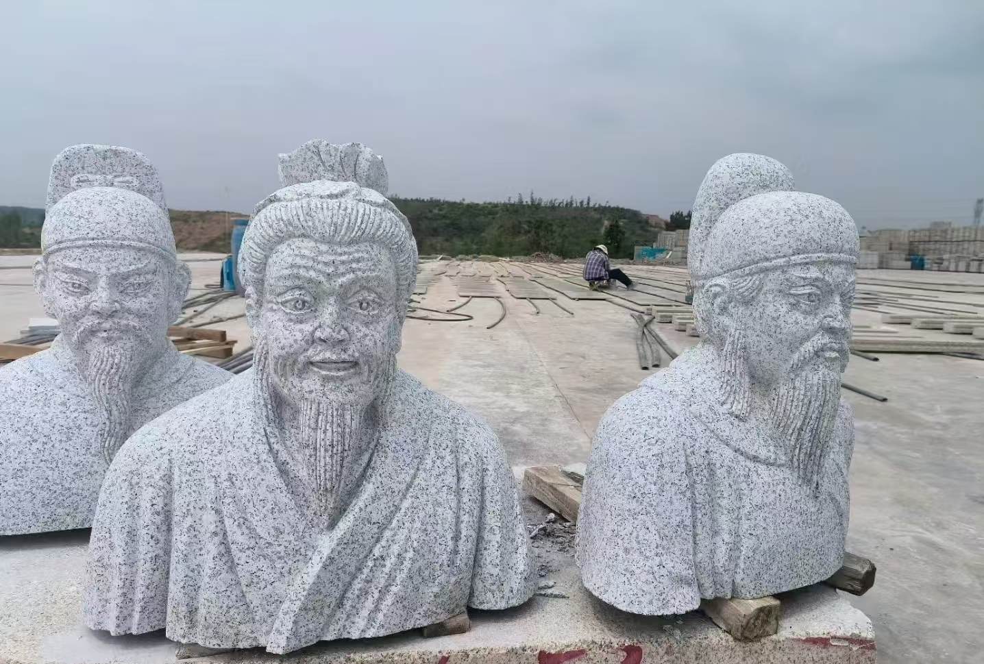 晋中 白麻花岗岩石材人物立体雕刻