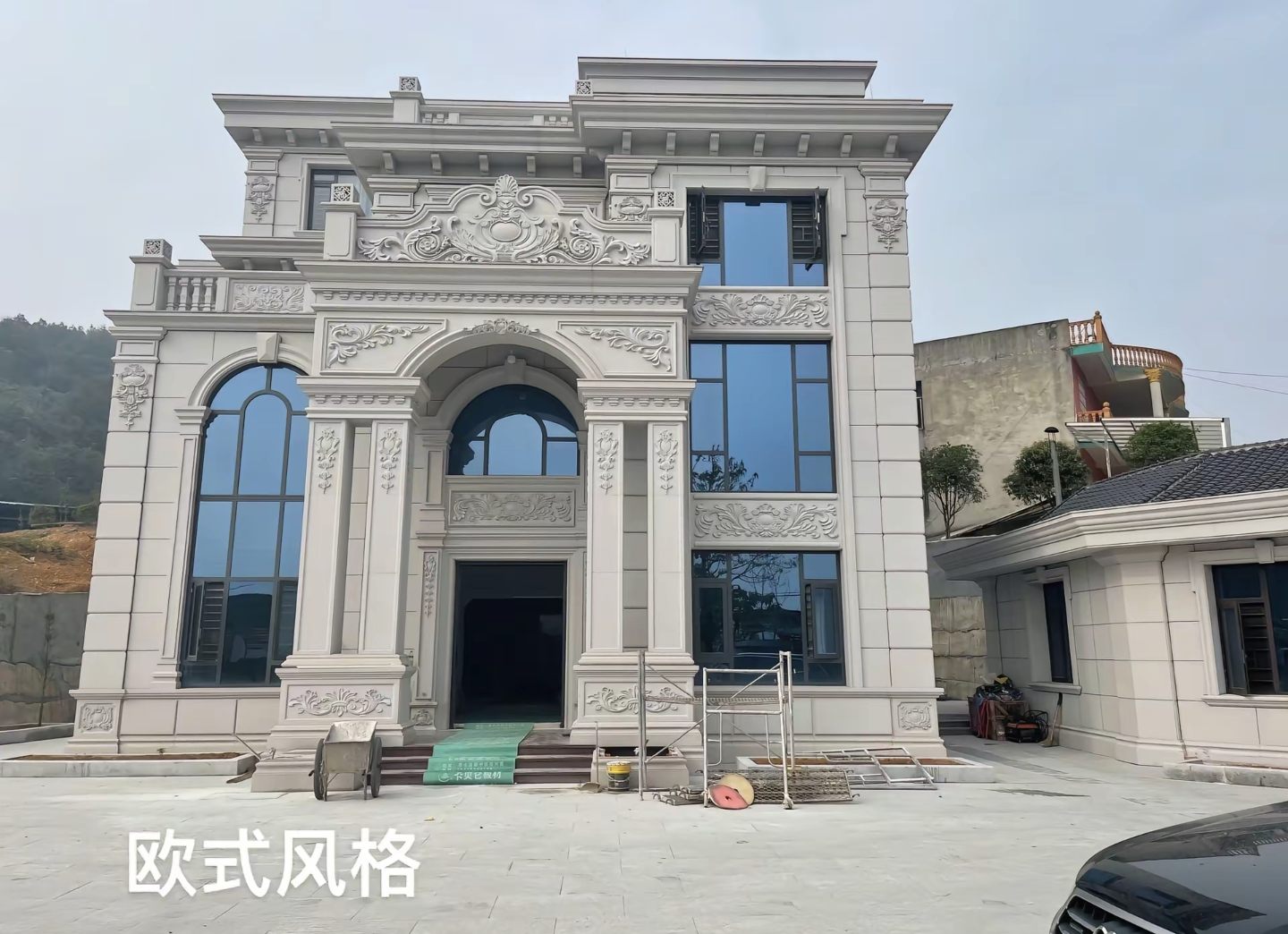 晋中 白麻花岗岩别墅外墙干挂