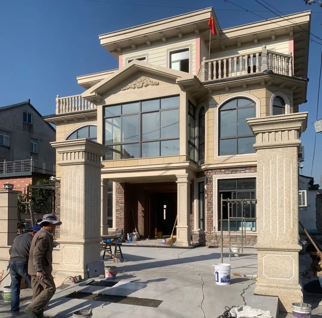 晋中 黄金麻花岗岩荔枝面别墅外墙干挂私家专属